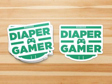 Diaper Gamer "ABDL Lifestyle" Vinyl Sticker (Green)