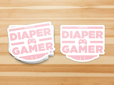 Diaper Gamer "ABDL Lifestyle" Vinyl Sticker (Pink)