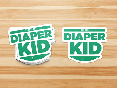 Diaper Kid "ABDL Lifestyle" Vinyl Sticker (Green)