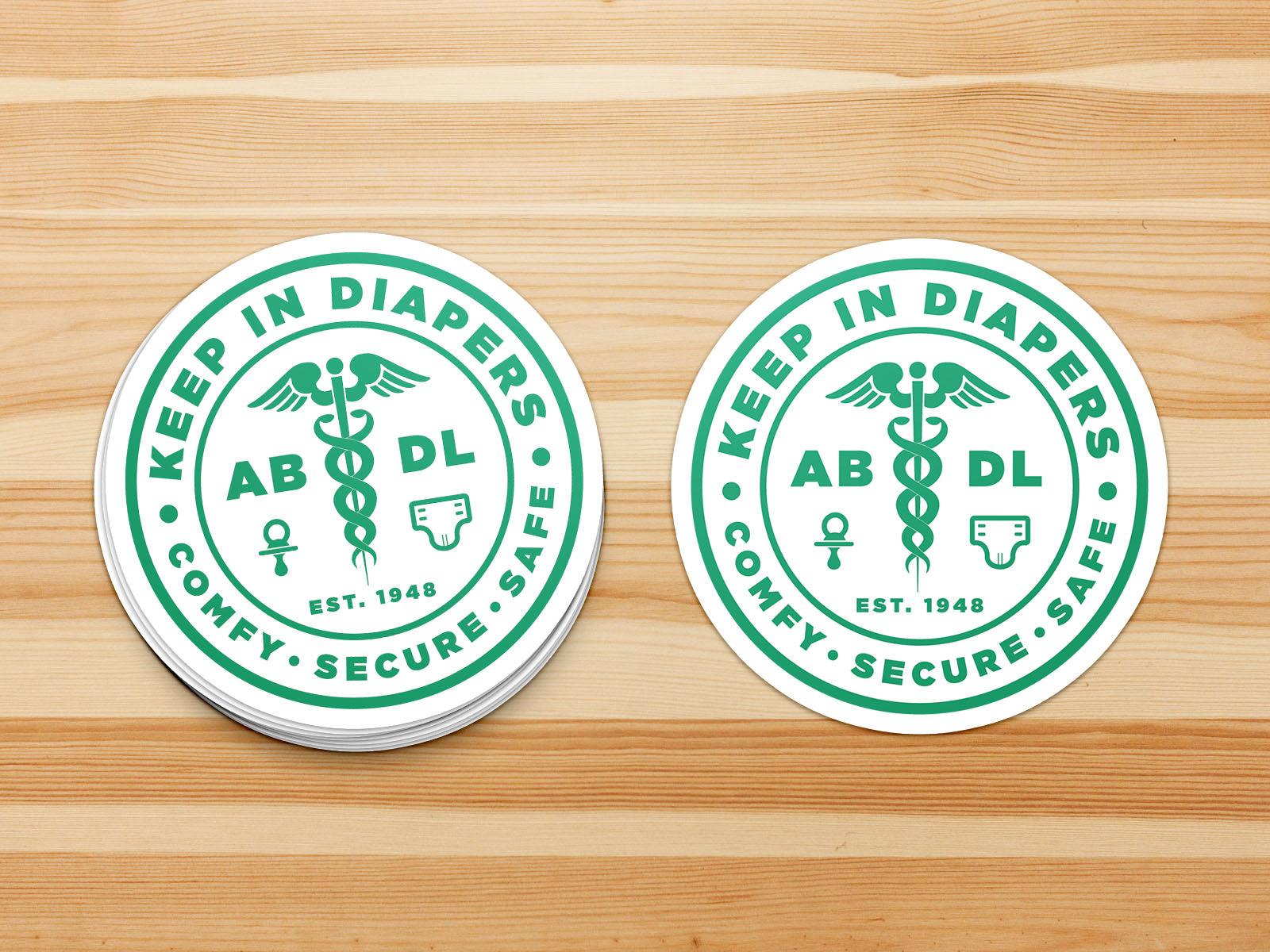 Keep in Diapers "Lifestyle ABDL" Vinyl Sticker (Green)