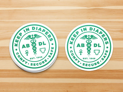 Keep in Diapers "Lifestyle ABDL" Vinyl Sticker (Green)