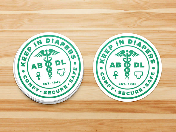 Keep in Diapers "Lifestyle ABDL" Vinyl Sticker (Green)