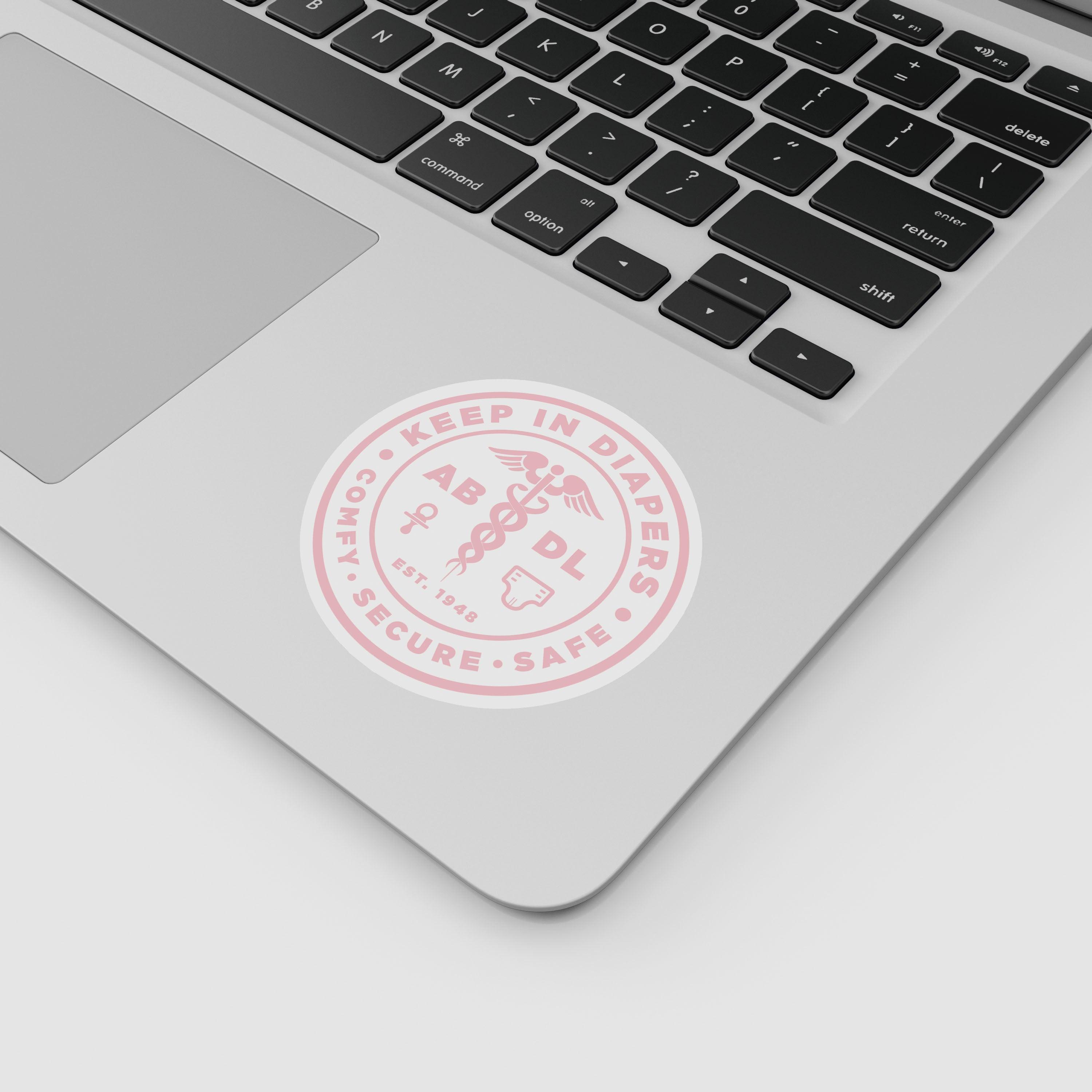 Keep in Diapers "Lifestyle ABDL" Vinyl Sticker (Pink)