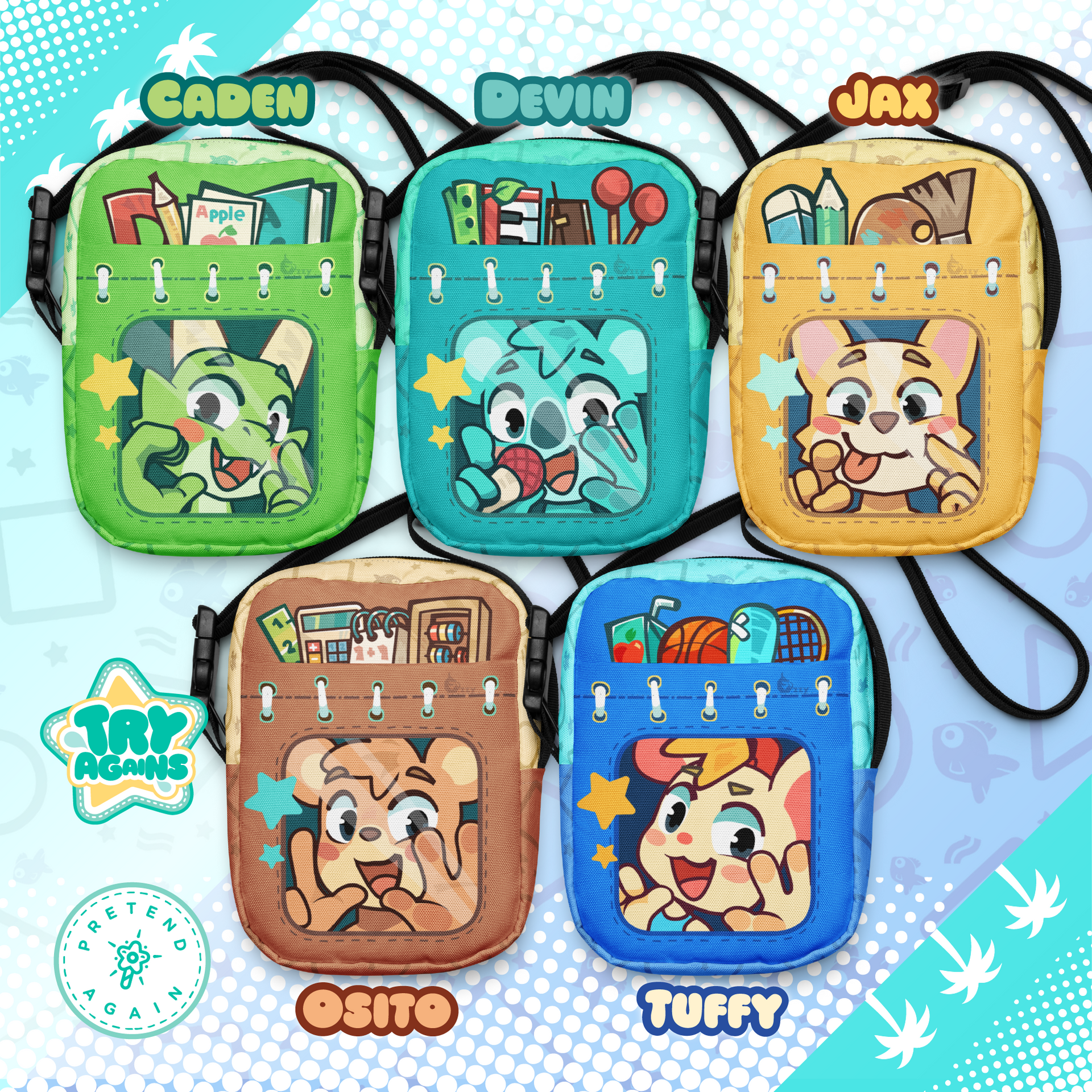 New! - TryAgains Pals Crossbody Bags!
