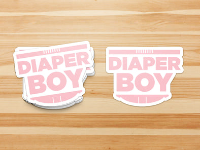 Diaper Boy "ABDL Lifestyle" Vinyl Sticker (Pink)