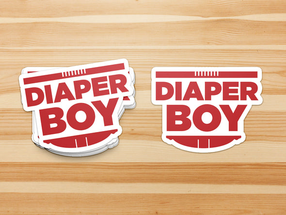 Diaper Boy "ABDL Lifestyle" Vinyl Sticker (Red)