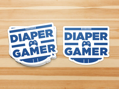 Diaper Gamer "ABDL Lifestyle" Vinyl Sticker (Blue)
