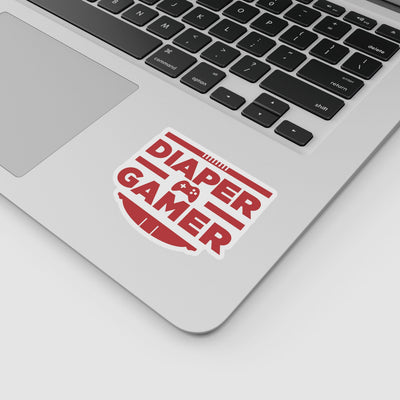 Diaper Gamer "ABDL Lifestyle" Vinyl Sticker (Red)