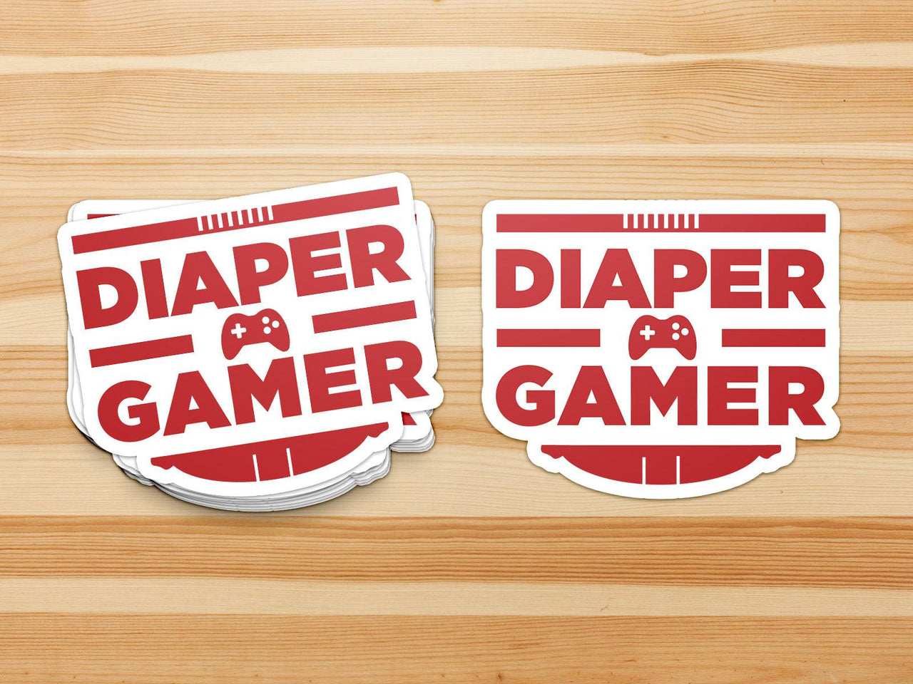 Diaper Gamer "ABDL Lifestyle" Vinyl Sticker (Red)