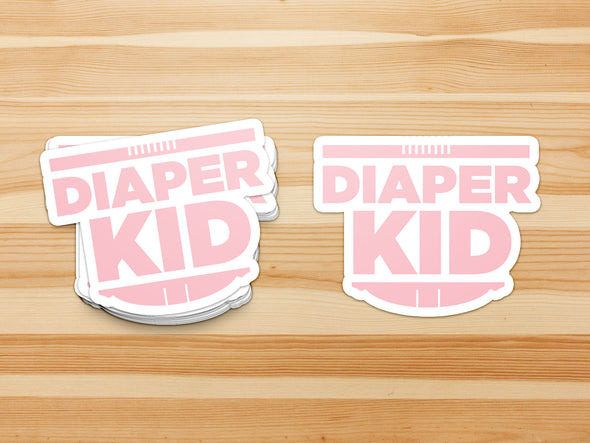 Diaper Kid "ABDL Lifestyle" Vinyl Sticker (Pink)
