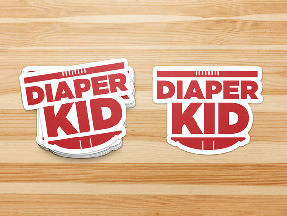 Diaper Kid "ABDL Lifestyle" Vinyl Sticker (Red)