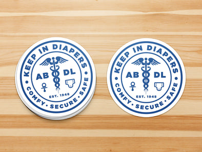 Keep in Diapers "Lifestyle ABDL" Vinyl Sticker (Blue)