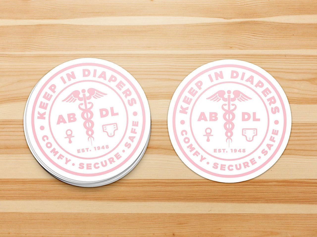 Keep in Diapers "Lifestyle ABDL" Vinyl Sticker (Pink)