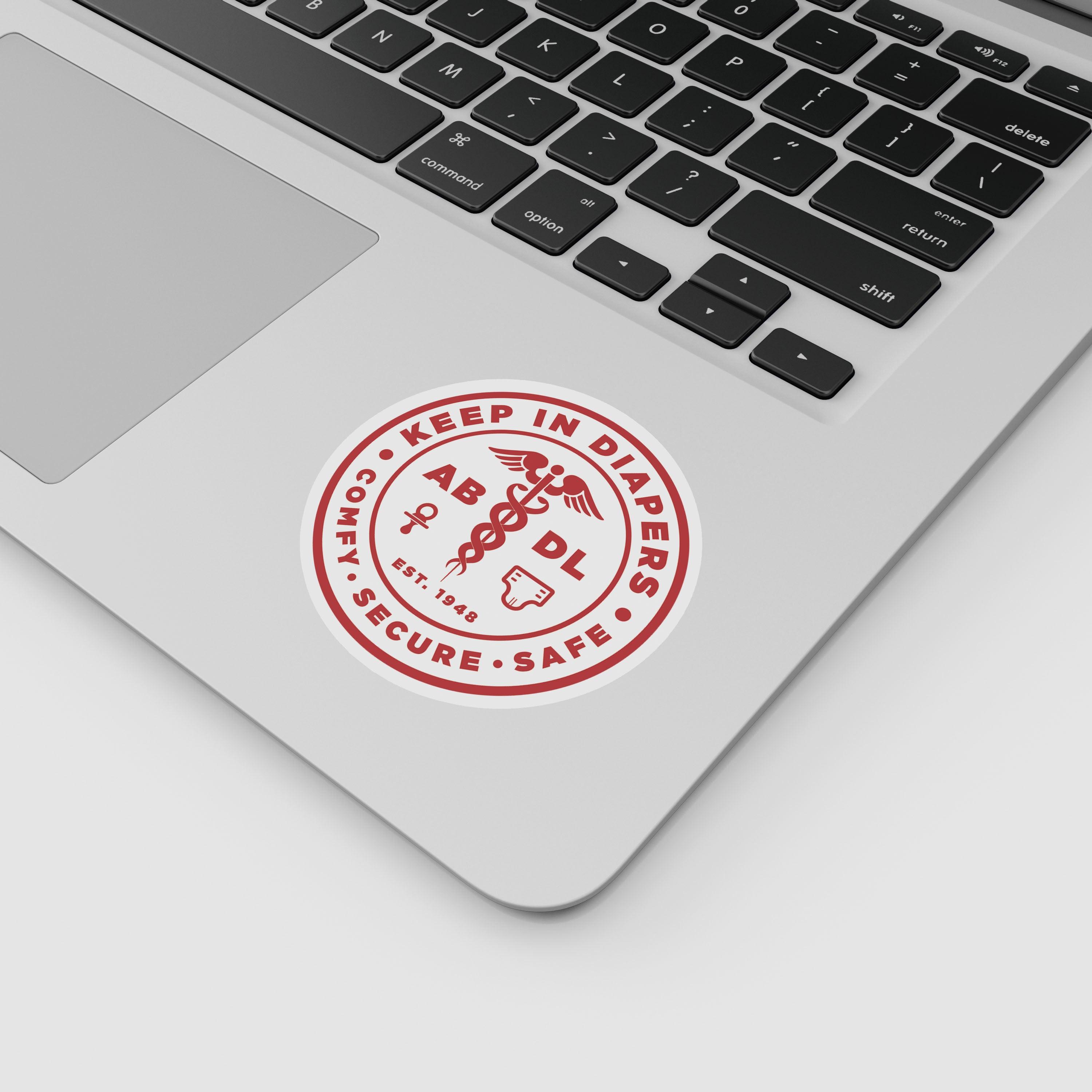 Keep in Diapers "Lifestyle ABDL" Vinyl Sticker (Red)