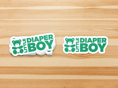 Little Diaper Boy "ABDL Lifestyle" Vinyl Sticker (Green)