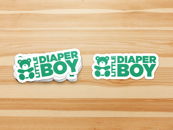 Little Diaper Boy "ABDL Lifestyle" Vinyl Sticker (Green)