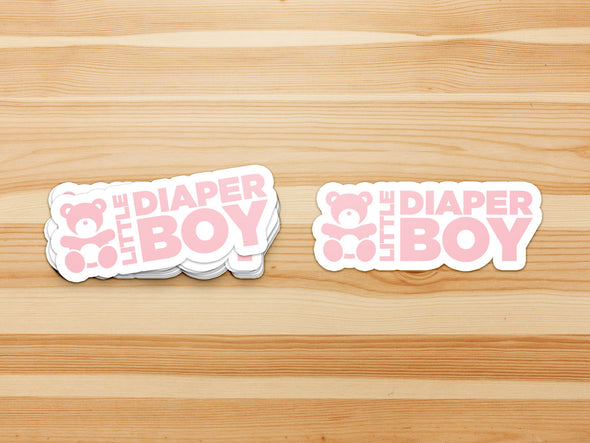 Little Diaper Boy "ABDL Lifestyle" Vinyl Sticker (Pink)