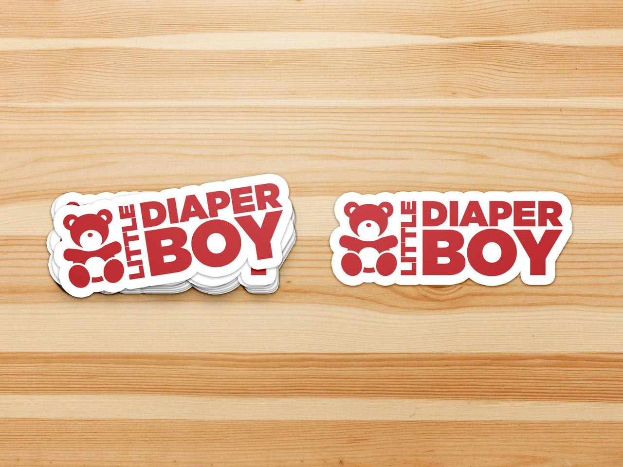 Little Diaper Boy "ABDL Lifestyle" Vinyl Sticker (Red)