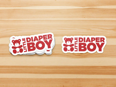 Little Diaper Boy "ABDL Lifestyle" Vinyl Sticker (Red)
