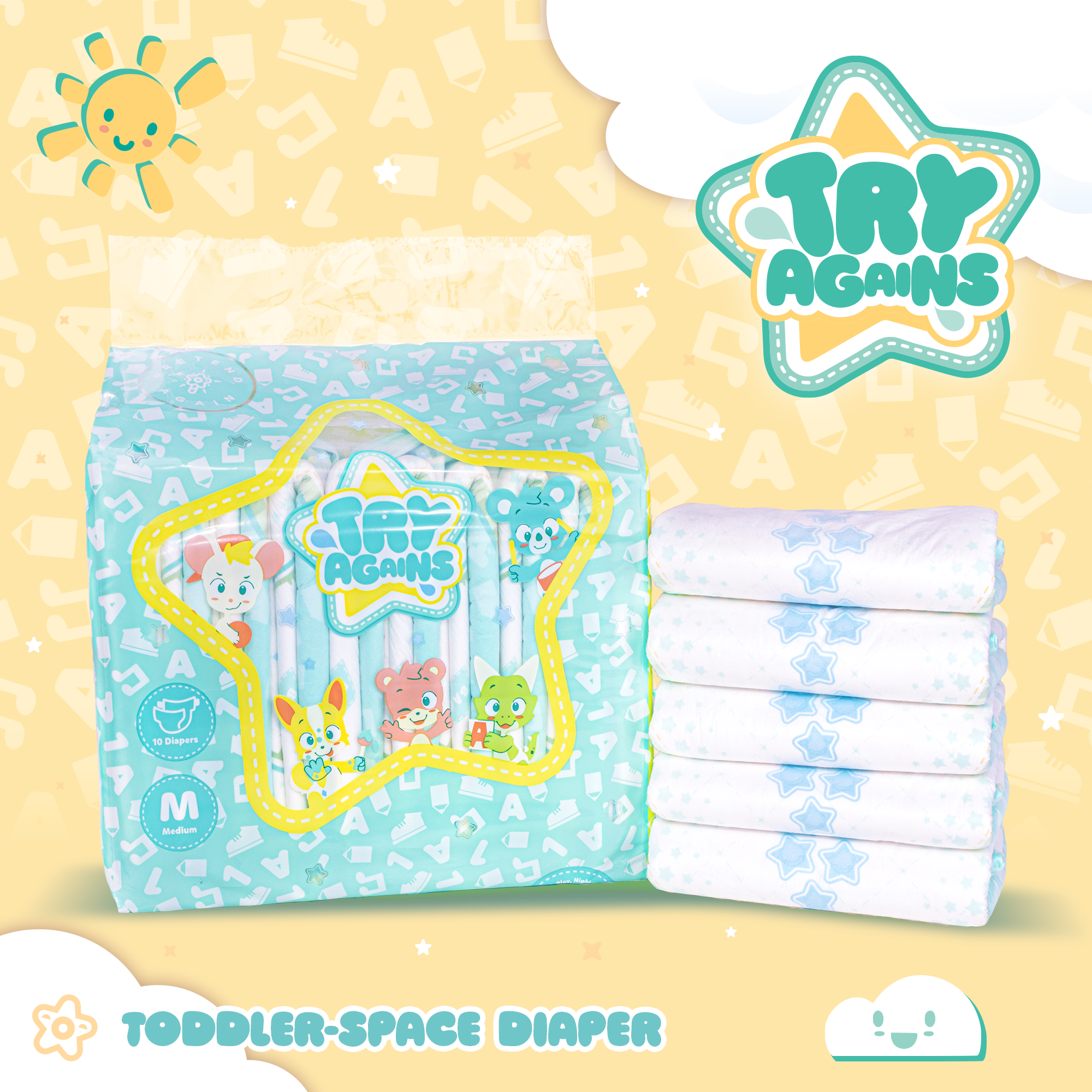 TryAgains Cloth-Backed Diapers