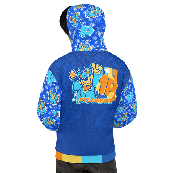 Gamer Party 2 - Player 1 (Team Burr) - All-Over Print Hoodie