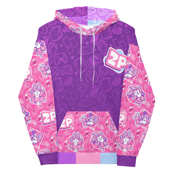 Gamer Party 2 - Player 2 (Team Bun) - All-Over Print Hoodie