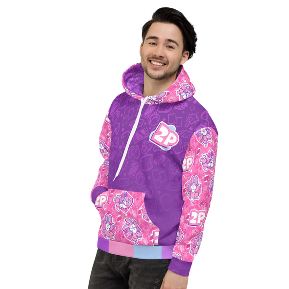 Gamer Party 2 - Player 2 (Team Bun) - All-Over Print Hoodie