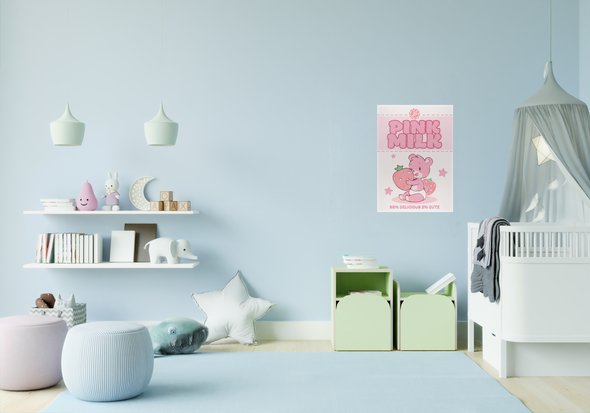 Pink Milk Poster (Large) - PretendAgain ✨