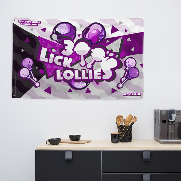 300 Lick Lollies Wall Flag - Candy Pride (Demi)