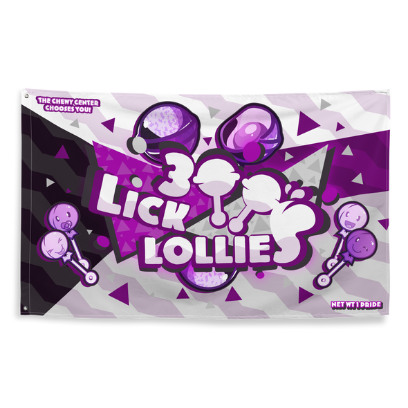 300 Lick Lollies Wall Flag - Candy Pride (Demi)