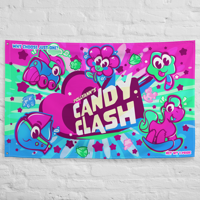 Pollyann's Candy Clash Wall Flag - Candy Pride (Poly)