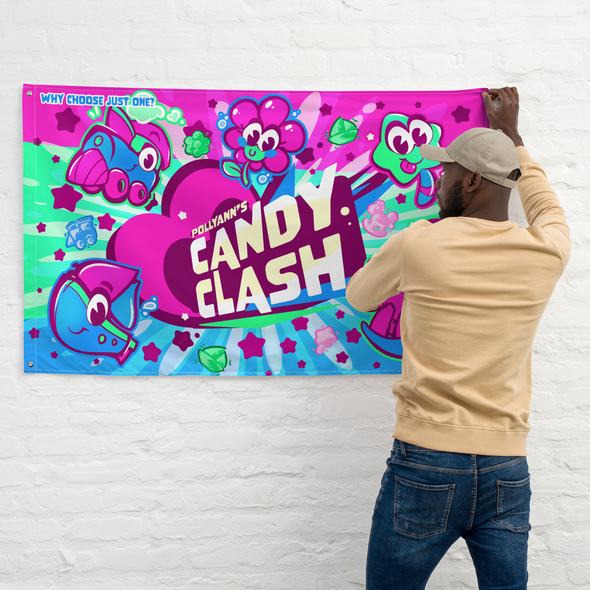 Pollyann's Candy Clash Wall Flag - Candy Pride (Poly)