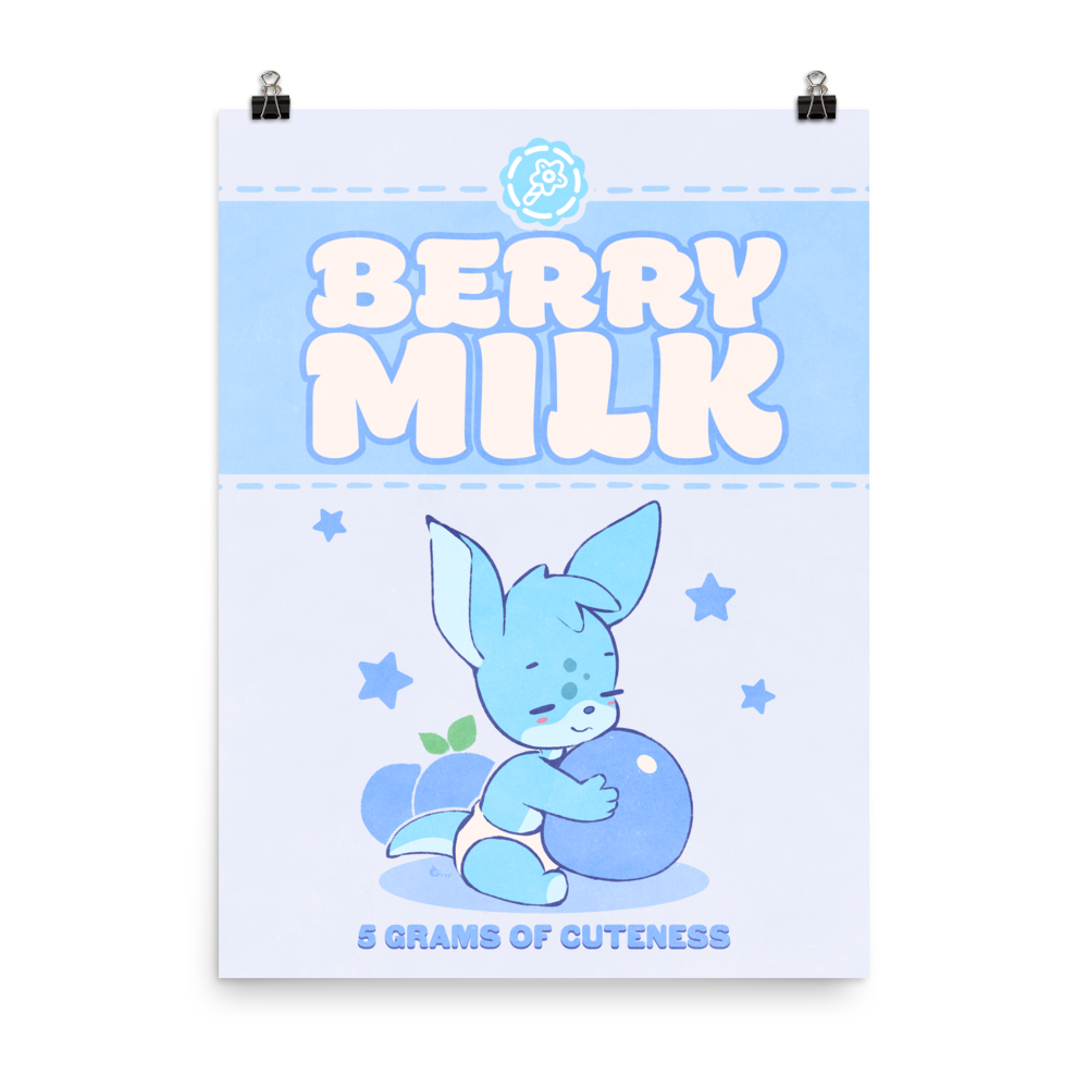 Berry Milk Poster (Large) - PretendAgain ✨