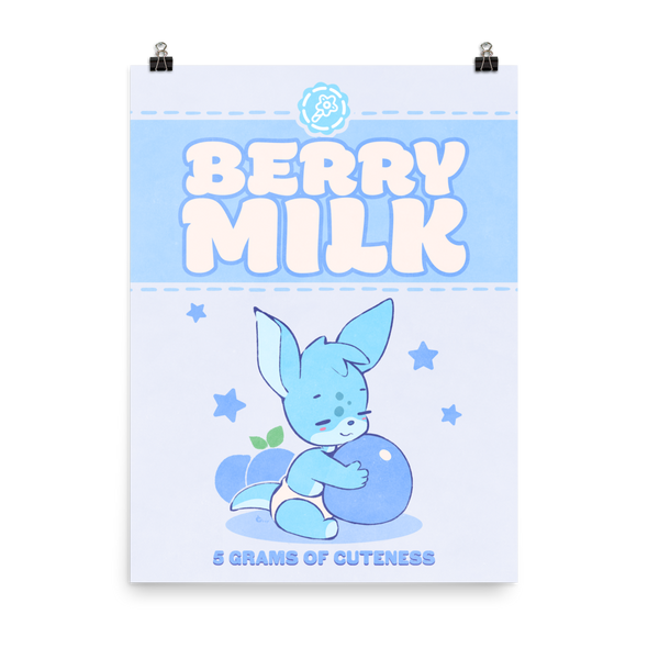 Berry Milk Poster (Large) - PretendAgain ✨