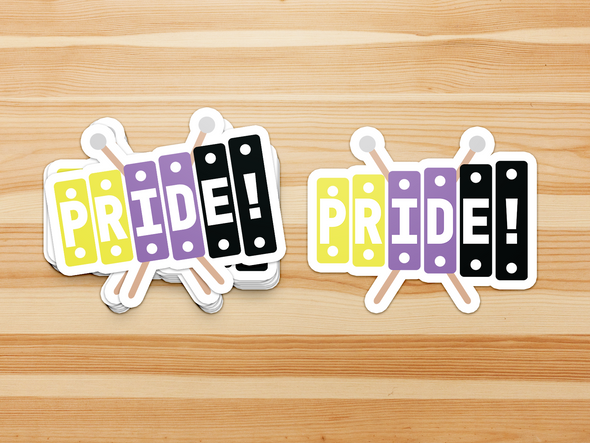 Non-binary Pride Sticker (Toy Pride - 2021) - PretendAgain ✨